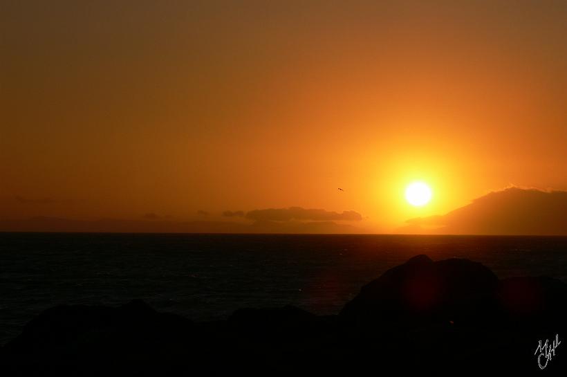 P1040764.JPG - Coucher de soleil sur une baie de Cape town.