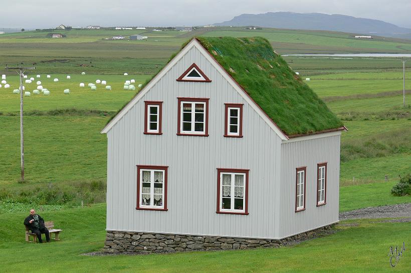 P1010266.JPG - Même les maisons plus modernes ont encore parfois des toits recouverts d'herbe.