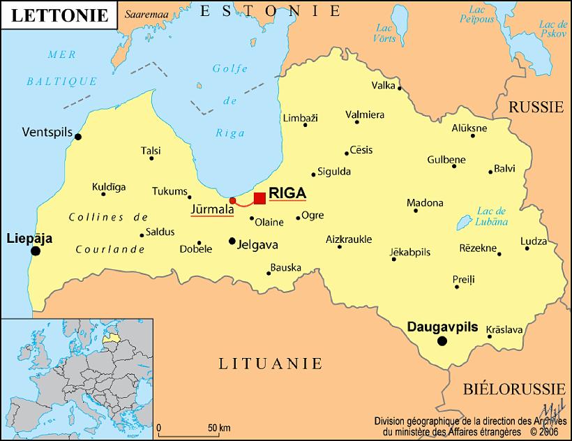 LettonieMM01.JPG - La Lettonie, au bord de la mer Baltique est l'un des 3 pays baltes (avec la Lituanie et l’Estonie). Membre de l'UE depuis 2004. Environ 2,3 Mio. d'habitants dont plus de 30% de Russes (42% à Riga). La majorité du territoire ne dépasse pas 100 m d’altitude.