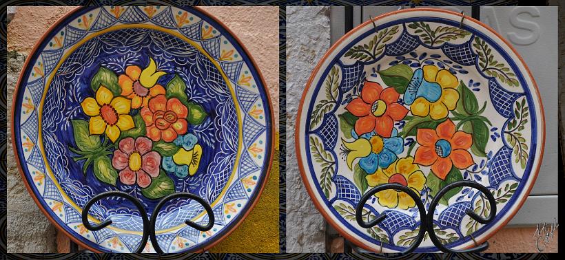 assiettes02.jpg - La vaisselle d'Alcobaça, exemple typique de l'artisanat traditionnel portugais.